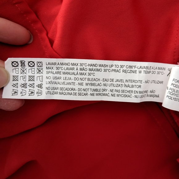 ZARA Trafaluc Red Chiffon Dress with Beaded straps size XS - Picture 9 of 10